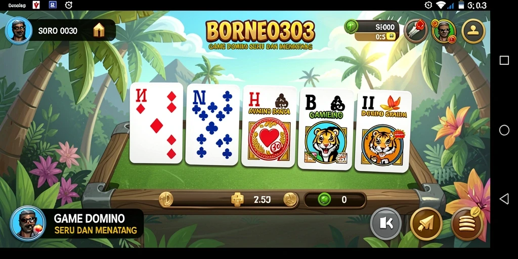 Tampilan gameplay Domino yang menarik dan seru.