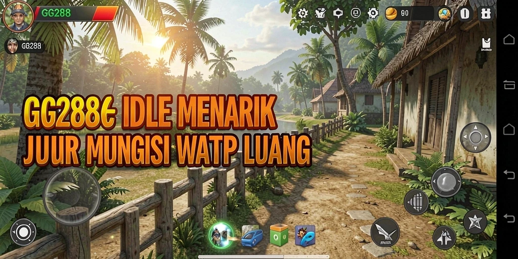 Tangkapan layar gameplay GG288 menunjukkan karakter yang sedang mengumpulkan sumber daya.