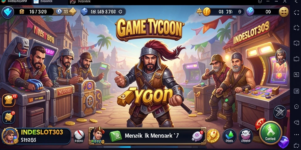 Screenshot gameplay INDESLOT303 yang menampilkan strategi bisnis yang seru.