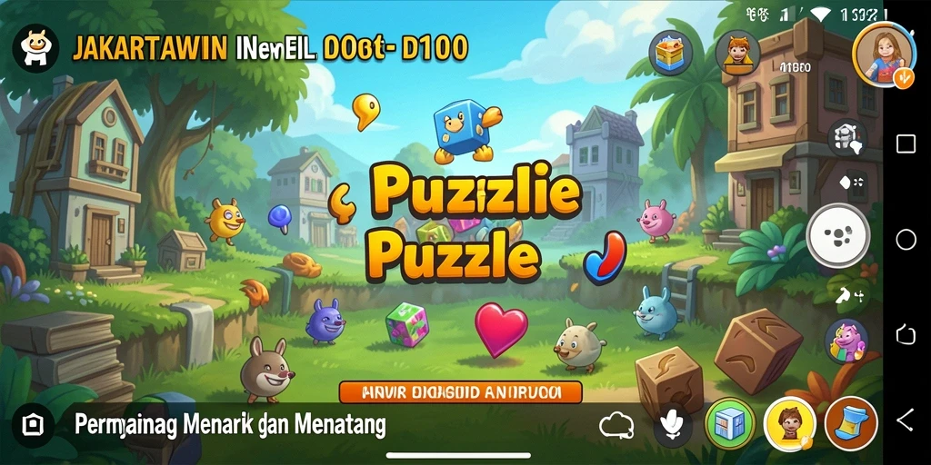 Tampilan gameplay menarik di JAKARTAWIN dengan berbagai teka-teki.