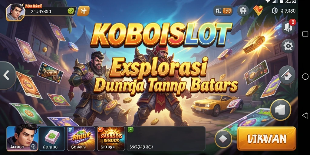Screenshot KOBOISLOT menampilkan momen menarik saat menjelajahi dunia terbuka.