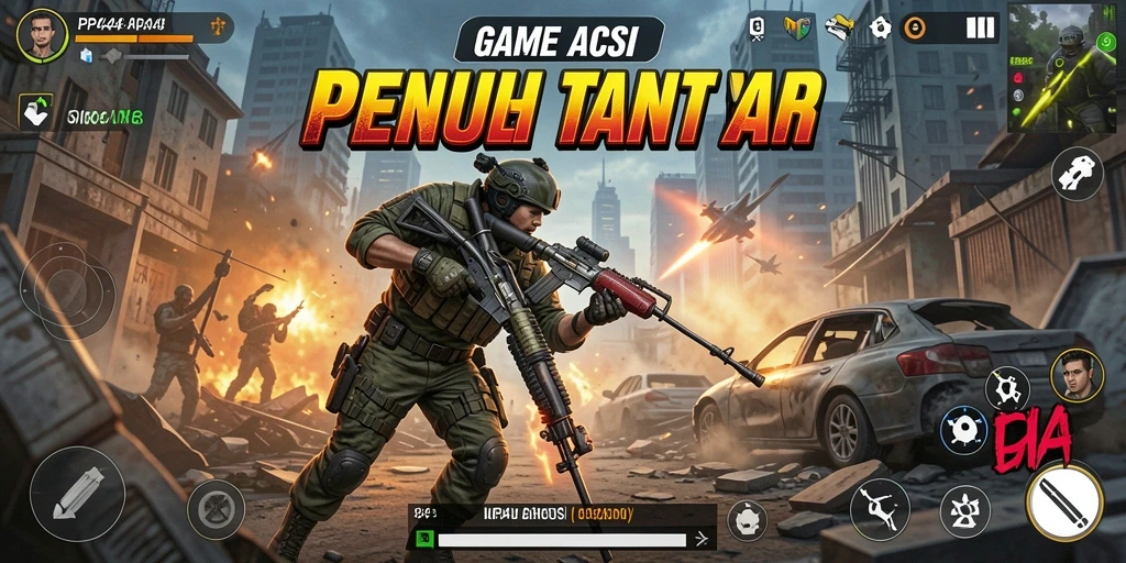 Tampilan menegangkan dari gameplay PP444 yang penuh aksi.