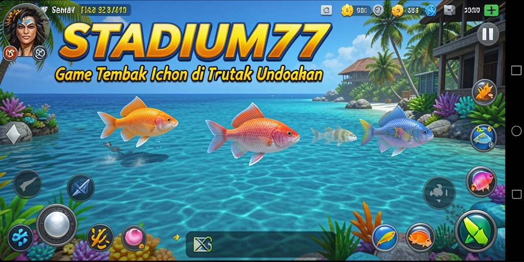 Tampilan gameplay STADIUM77 yang penuh aksi Tembak Ikan.