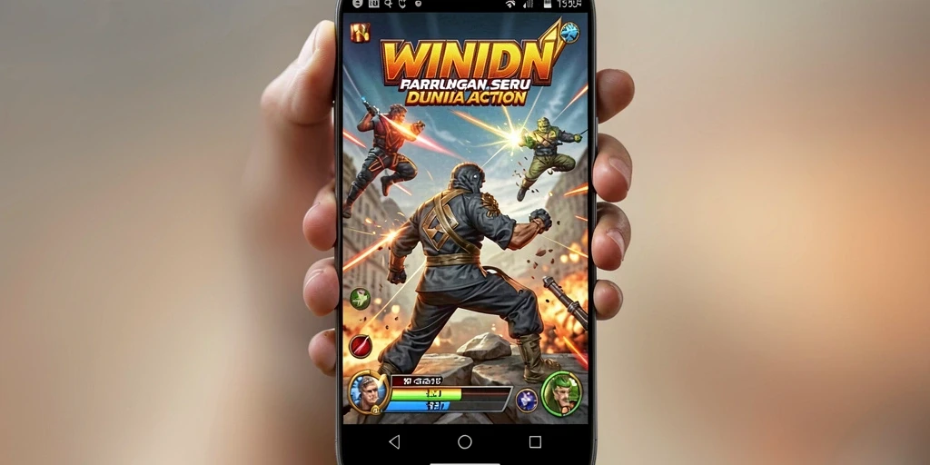 Screenshot WINIDN menampilkan aksi pertarungan yang mendebarkan.